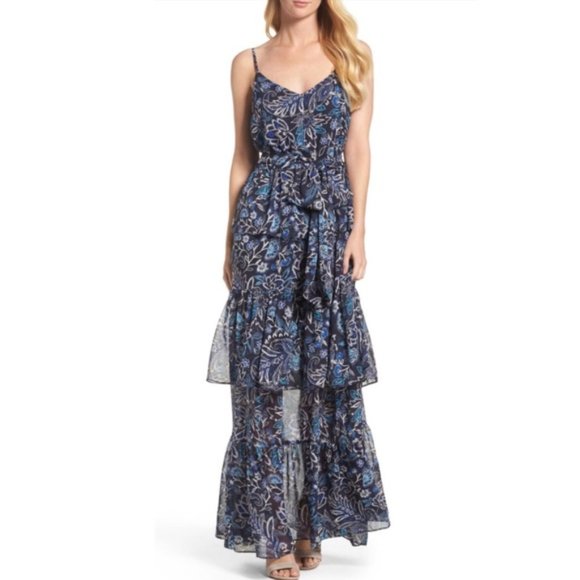 Eliza J Dresses & Skirts - Eliza J Tiered Ruffled Floral Maxi Dress Size 2